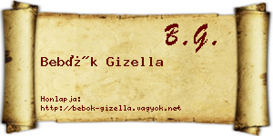 Bebők Gizella névjegykártya